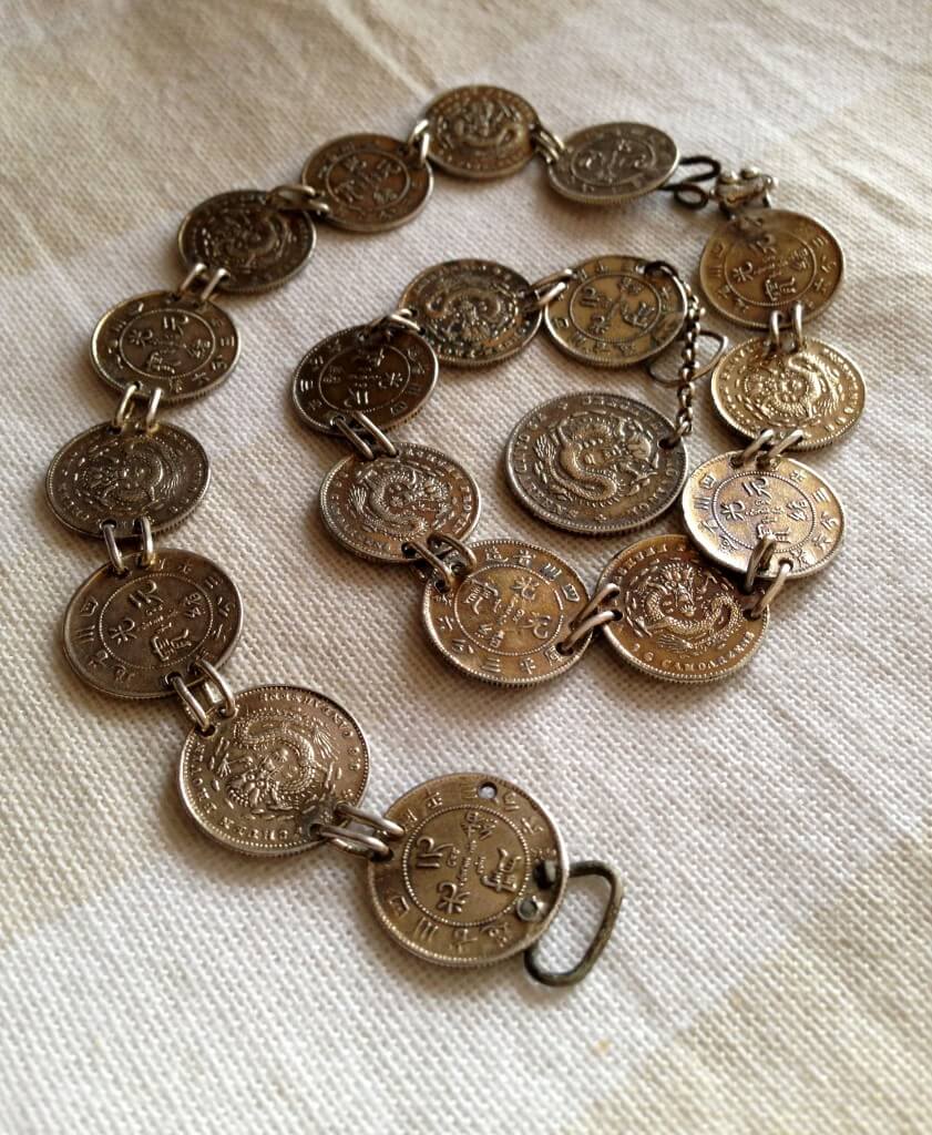 Silver coins bracelet from the Szechuan province